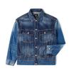 Comfortable Version Spliced Fabric Jacket Denim Coat Men Jackets Dark-Blue LMT011095209189A09368