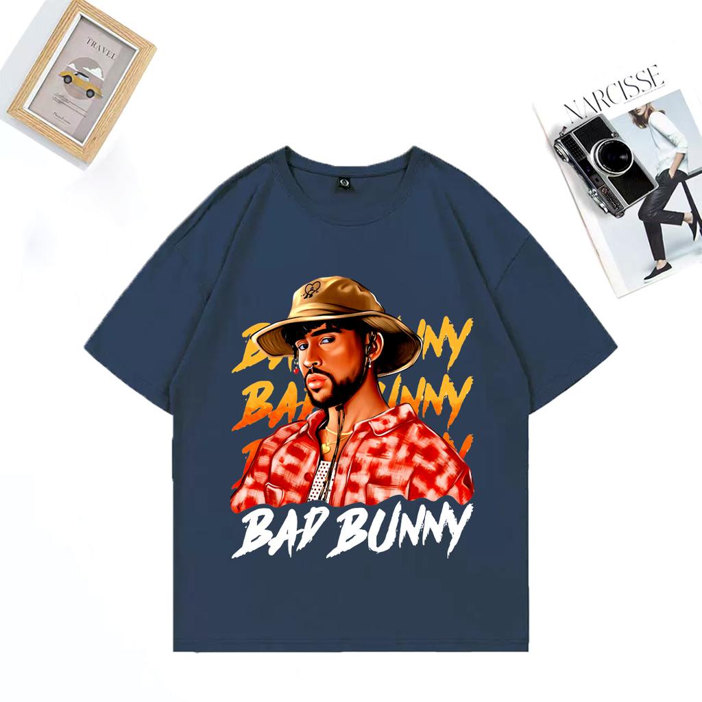 Hot Sale Bad Bunny Graphics T Shirt Men Women Summer Vintage High Quality T-shirt Cotton Unisex Short Sleeve Hip Hop T-shirts