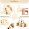 40pcs With Ropes Unfinished Wooden Cutouts Wooden Hanging Cow Tags Cow Ear Tags Cutouts  Home Party