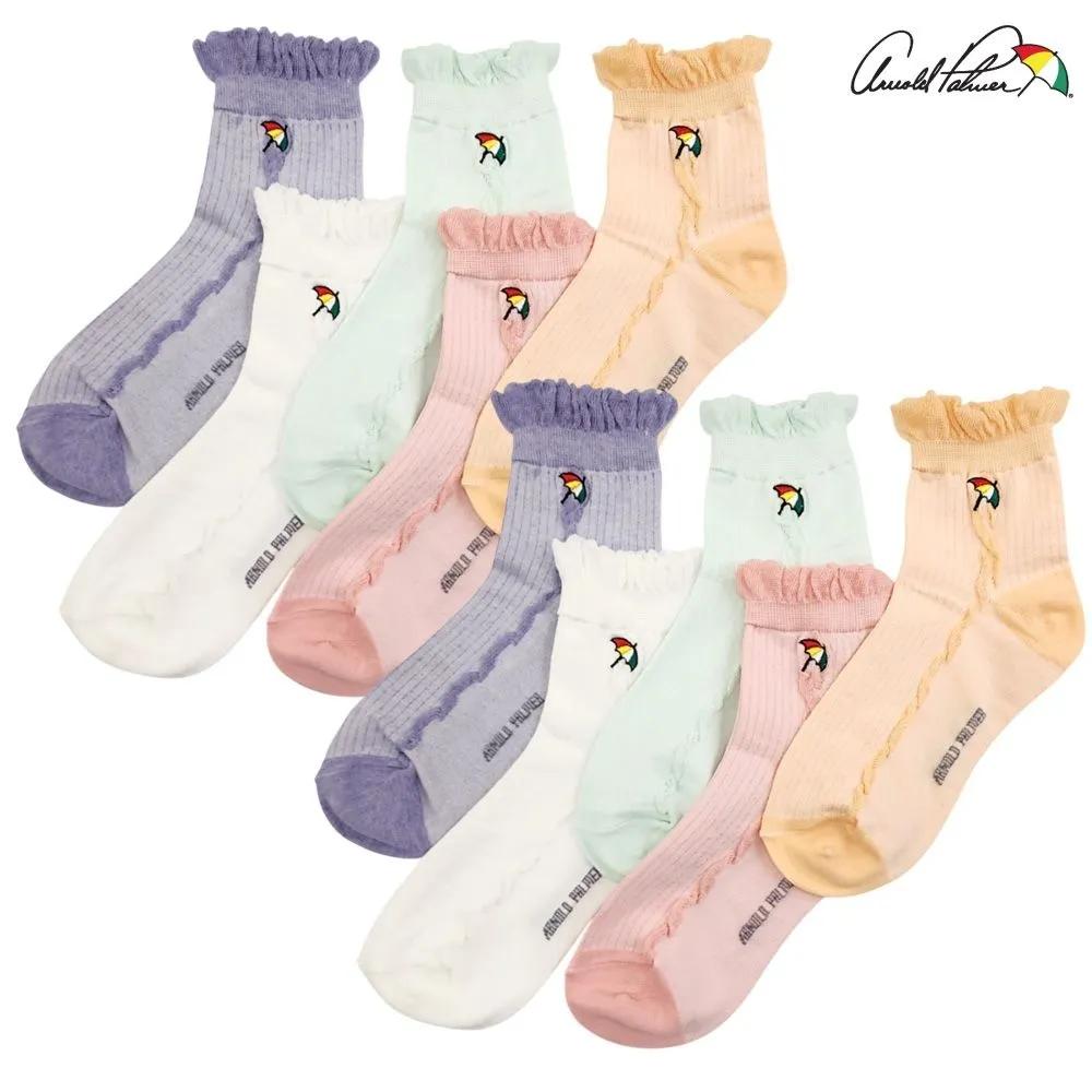 Arnold Palmer Women s Lace Socks Spring Socks Ankle Socks Student Dress Socks 10-Pair Set (5+5) 10 Pairs of Lace Socks