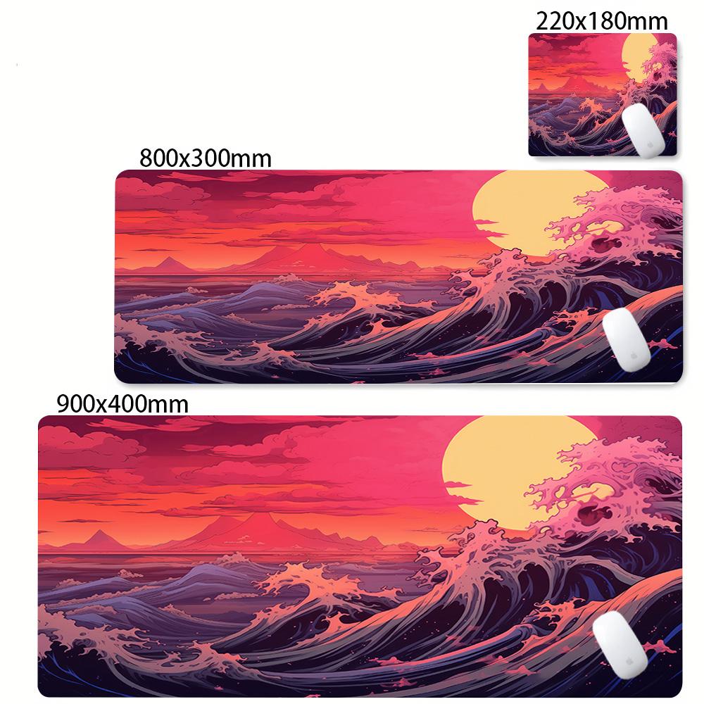Large Mouse Pad Great Wave Off Kanagawa Mousepad Design NonSlip Gaming Desk Mat For Office And Gaming Desktop Decoration
