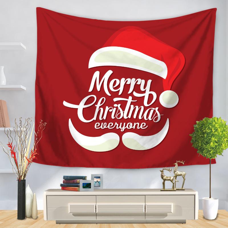 Year 'S Decoration Room Tapestry Santa Claus Series Tapestry Print Home Hanging Beach Cloth Living Room Bedroom Wall Hanging