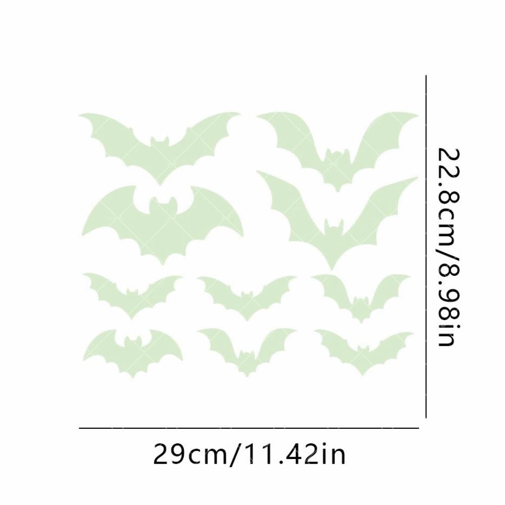 Luminous Window Clings Decor Happy Halloween Fluorescent Wall Decal  Party Decor