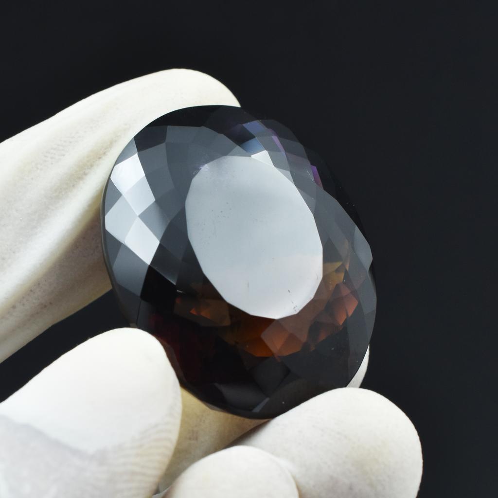 Oval Natural Bi-Color Ametrine 91.05 Ct Fabulous Certified Loose Gemstone