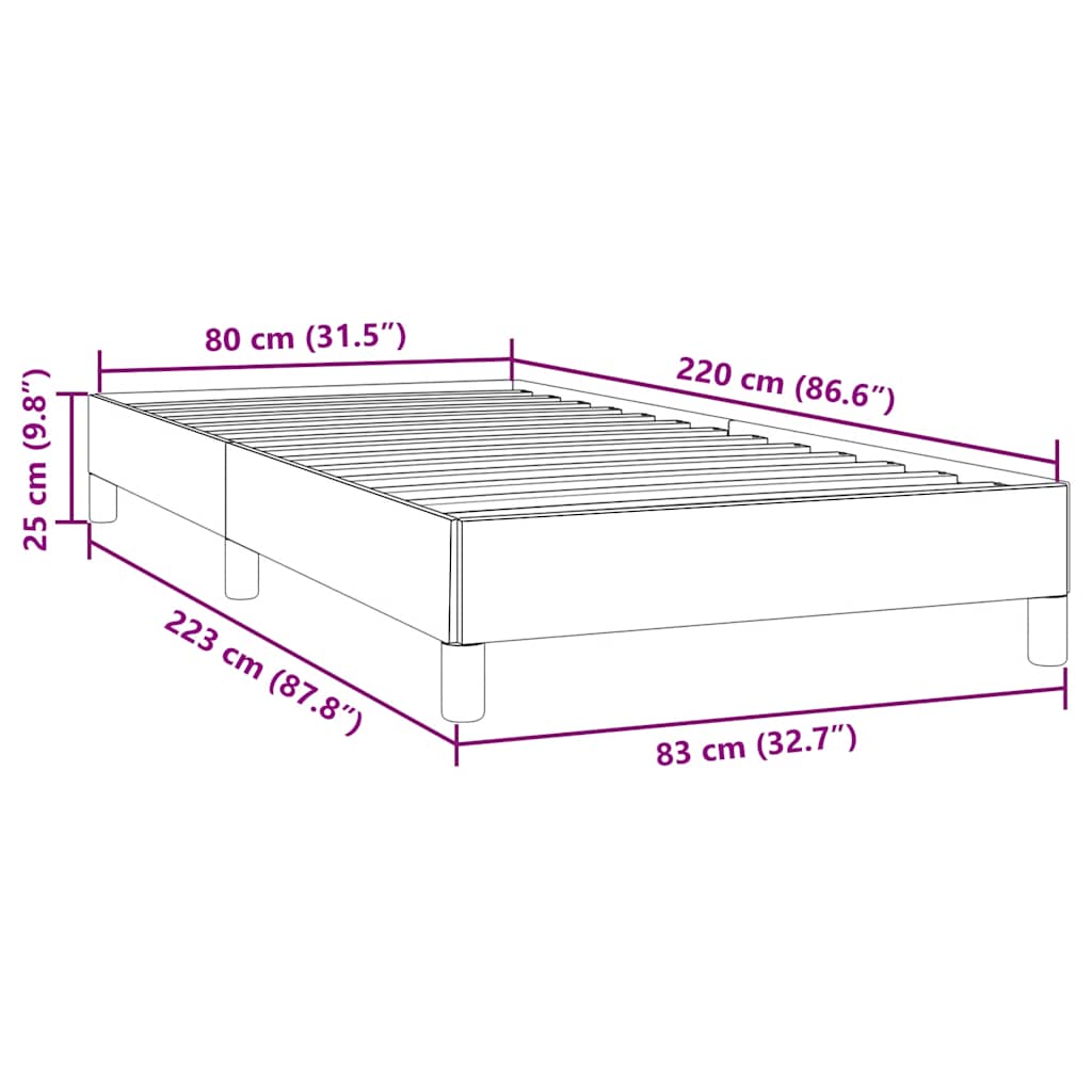 Bed Frame Without Mattress Dark Green 80 X 220 Cm Velvet