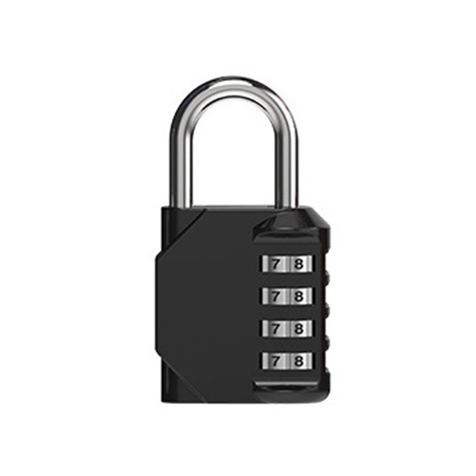 Большой четырехзначный механический замок для шкафа в спортзале, парольный замок, промышленный парольный замок для багажа, школьного спортзала на открытом воздухе A чёрный