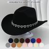 Popular Cowboy Hat Elegant Top Hat Hollow Love Rhinestone Cowboy Hat French Jazz Hat Engagement Hat