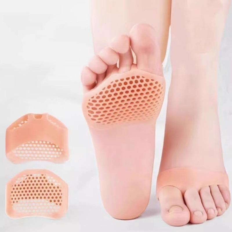 Almohadillas para la parte delantera de la suela, Plantillas a prueba de dolor, Protección para los pies de mujer, Panal antideslizante, Almohadillas para la parte delantera de la suela de medio tamaño, Plantillas antifricción para tacones altos