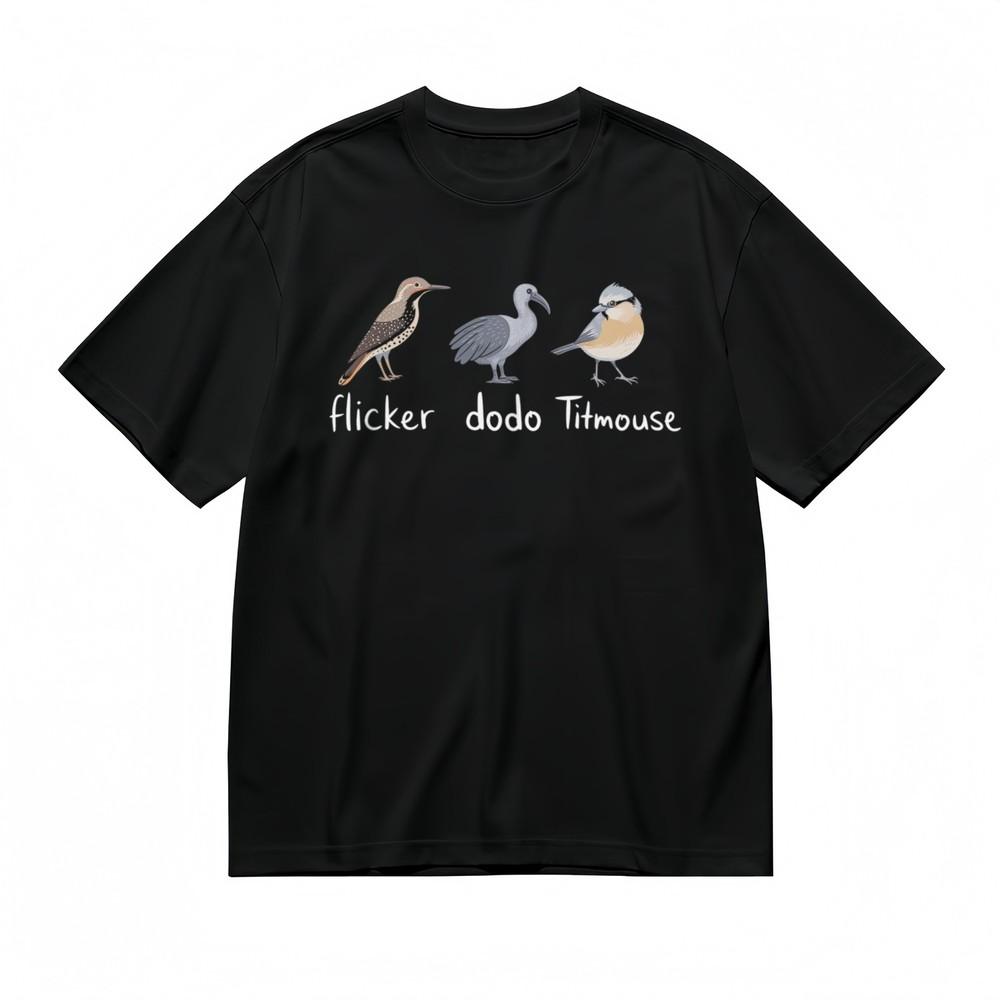 

Men s Fashion Trend Classic T-Shirt Three Bird Species Educational Design Tee S