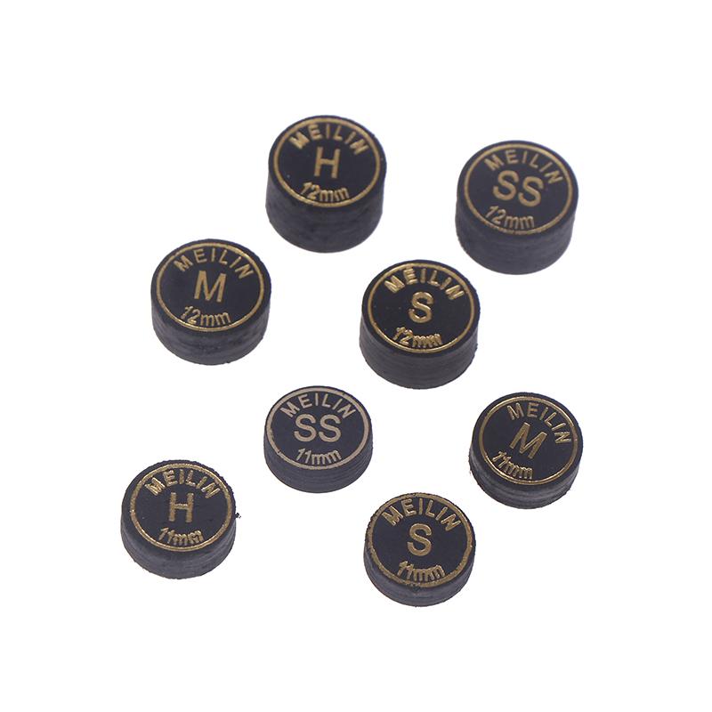1Pc 11/12Mm Multi-Ply Heads Black Gold Professional Fancy Nine-Ball Cue Head Snooker Billiard Heads Hard Soft Heads