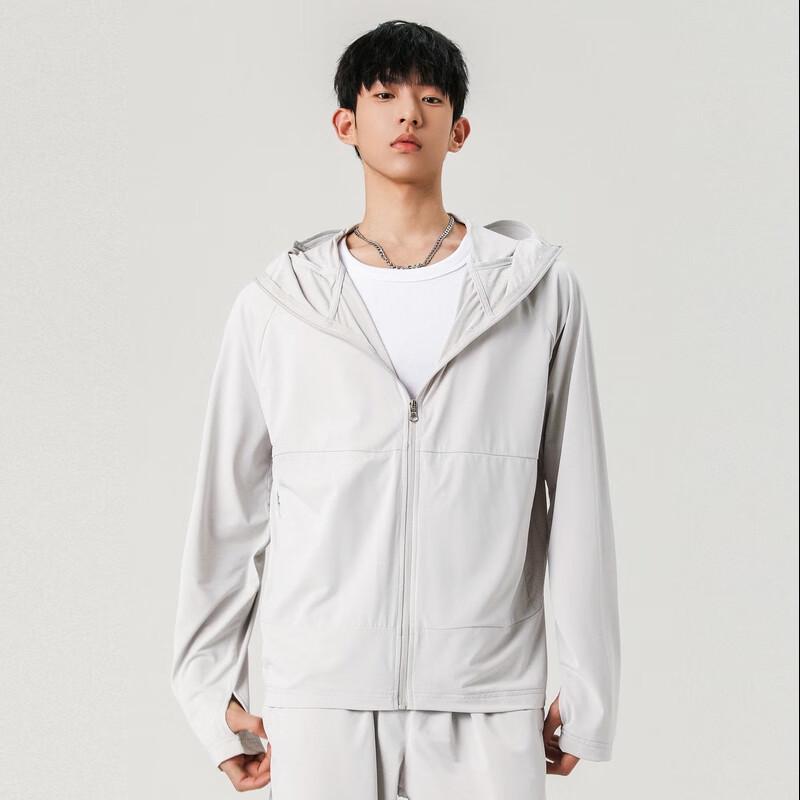 

Fengxun Men s UPF50+ Ice Silk Hooded UV Protection Jacket L