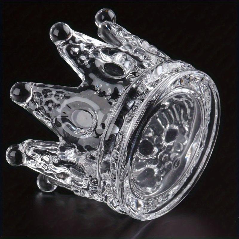 

1pc Elegant Crown-Shaped Glass Storage Box Classic Multipurpose Vanity And Countertop Decor Holder Beauty Egg and Ring Storage чистый
