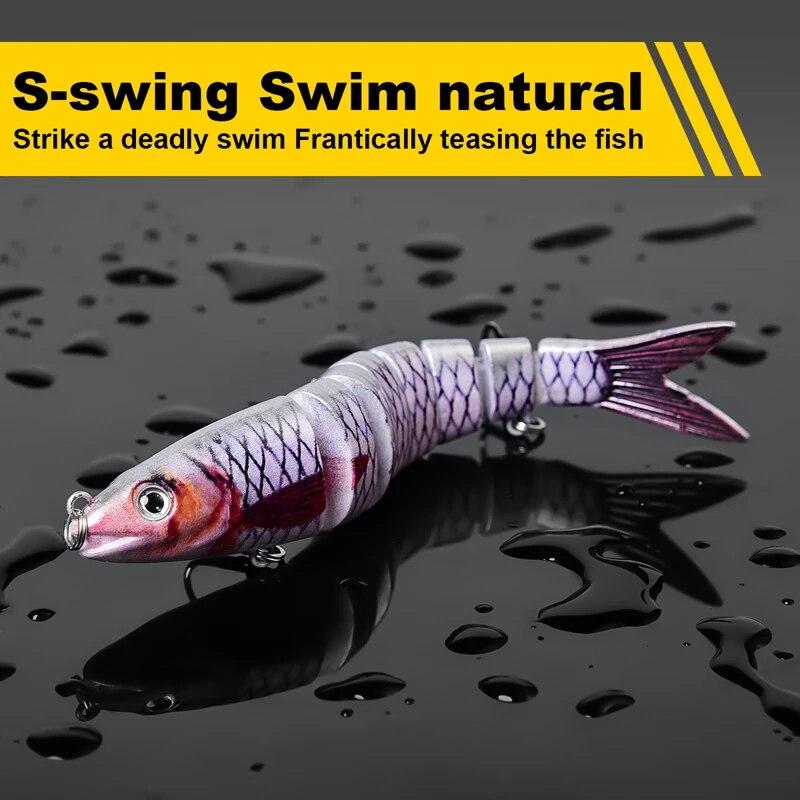 3PCS/Box Multi Jointed Fishing Lure 13.5cm/19g Slow Sinking Bionic 8 Segmented Bait Wobble Tackle Saltwater Bass Trout Pesca