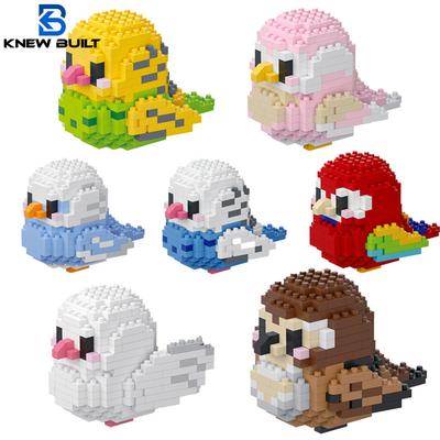 Non-Toxic Knew Built Colorful Parrot Micro Mini Building Blocks Assembly Toys 3D Model Bricks For Birds Funs Hands-On Ability Gift