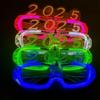 2025 Light up Glasses 2025 New Year Party Eyeglasses Decoration Photography Props for New Years Party Christmas Wedding