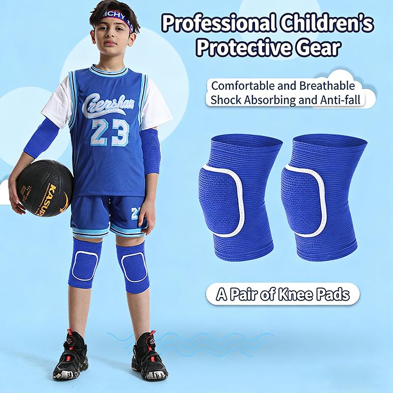 Anti Collision Knee Pads Thickened Sponge Elastic Volleyball Basketball Knee Protector Children Breathable Tennis Knee Covers