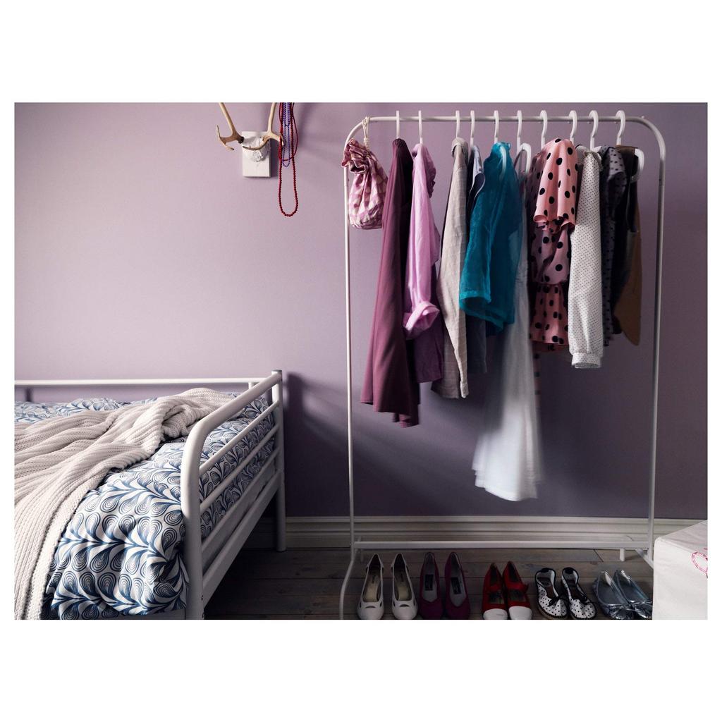 IKEA MULIG 80179433 Clothes White Rack, Coat,