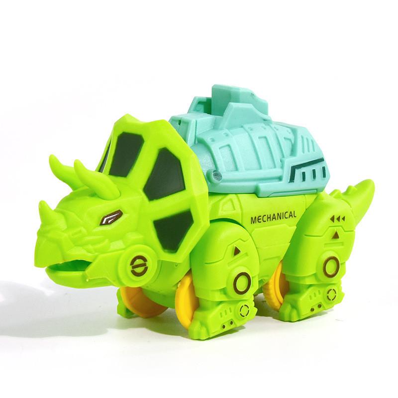 Dinosaur Press And Glide Toy Bulldozer Model For Kids Interactive Learning Play
