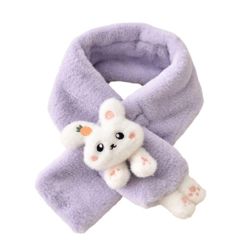 Thick Cold-Proof Collar Plush Children's Scarf All-match Scarves Wraps  Autumn and Winter