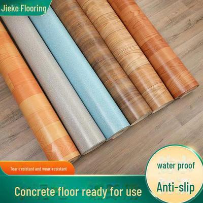 Thick, Wear-Resistant PVC Floor Mat: 2m Waterproof Cement Look, 2.5m Durable Plastic Simulation Floor Covering
