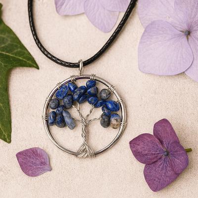 Sodalite Tree of Life Pendant