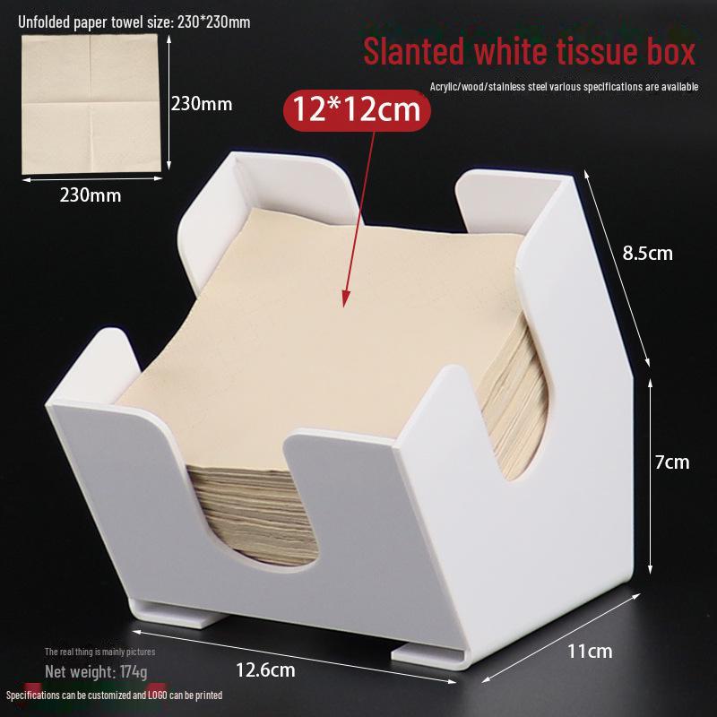 Square Tissue Box - Restaurant & Hotel Napkin Holder