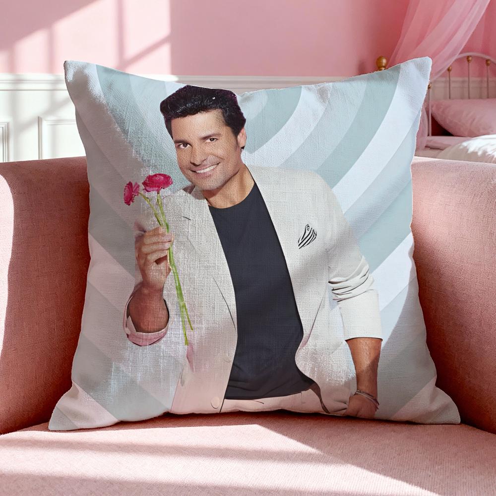 Meme C‑Chayanne Chiquito Meme Cushion Cover Breathable Linen Pillowcase Summer Odorless Eco-Friendly Invisible Zipper Washable