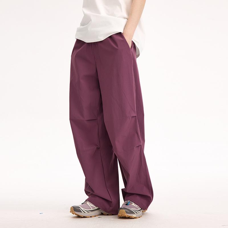 Ladies' Lightweight Waterproof Quick Drying Sun Protection Parachute Pants for Outdoor Hiking and Mountaineering, Loose American Casual Work Pants