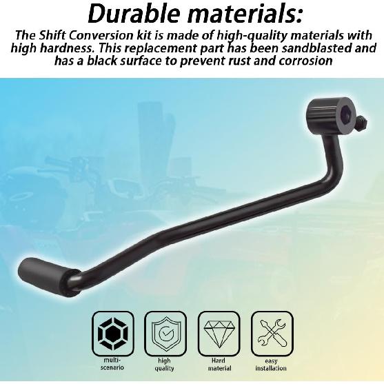 Shifter Conversion, Manual To Shifter Conversion Kit Compatible With Honda Foreman Rancher 350 450 500 ES Manual To Foot Shift Conversion Kit (Black)