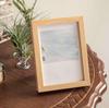 19*26.5cm Wood Photo Frame With Printing And Photo Printing Function; 3D Hollow-out Frame