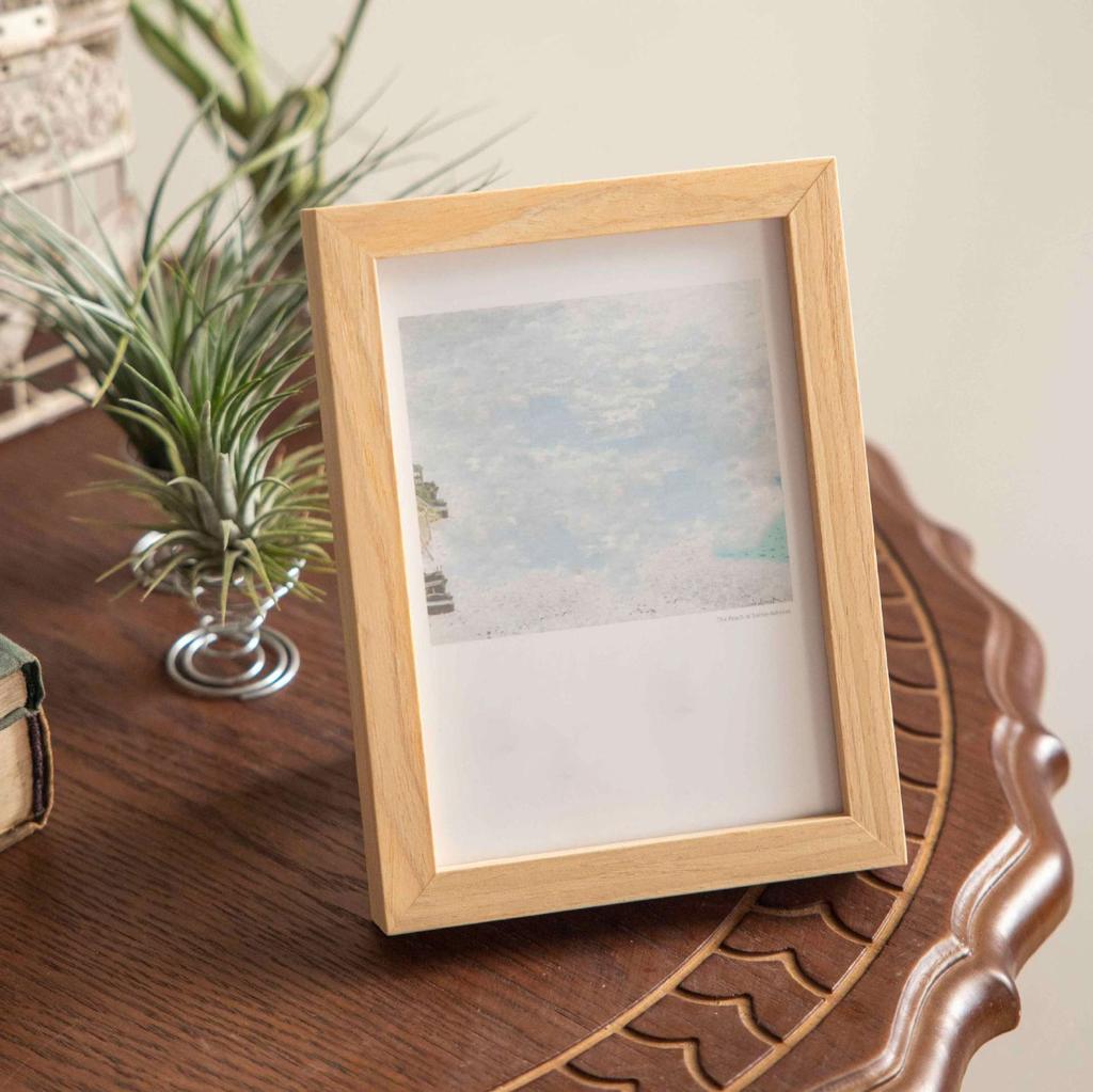 19*26.5cm Wood Photo Frame With Printing And Photo Printing Function; 3D Hollow-out Frame