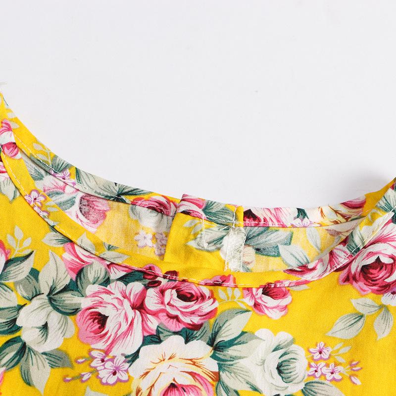 Spring/Autumn Floral Cotton Long-Sleeve Princess Dress for Girls