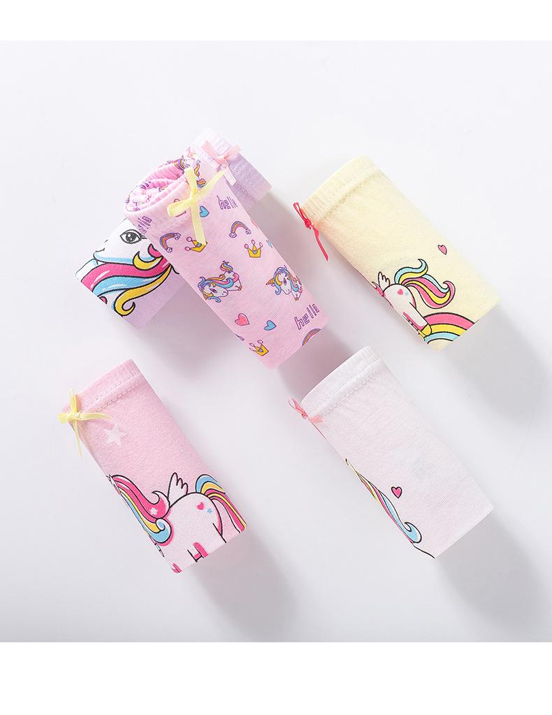 Koreanische Mädchen Baumwoll-Cartoon-Slips - 5er-Set in einer Box für Kinder