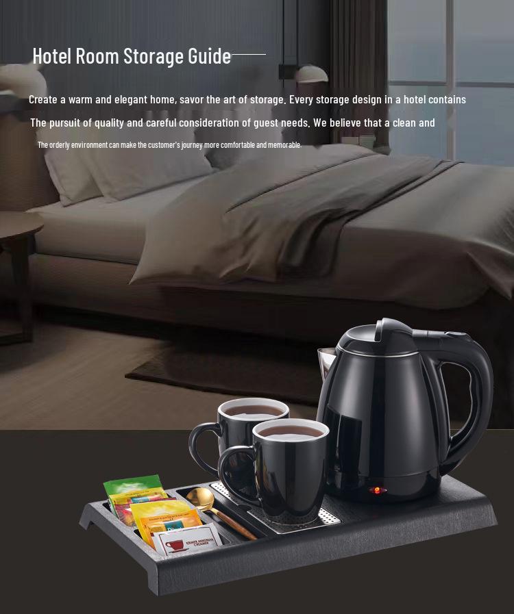 Stainless Steel Electric Kettle Set with Tray and Custom Logo