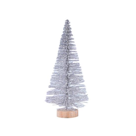 Mini Kunstig Snødekt Juletre Furu Modell Terrarier Mikrolandskap Dekorasjon