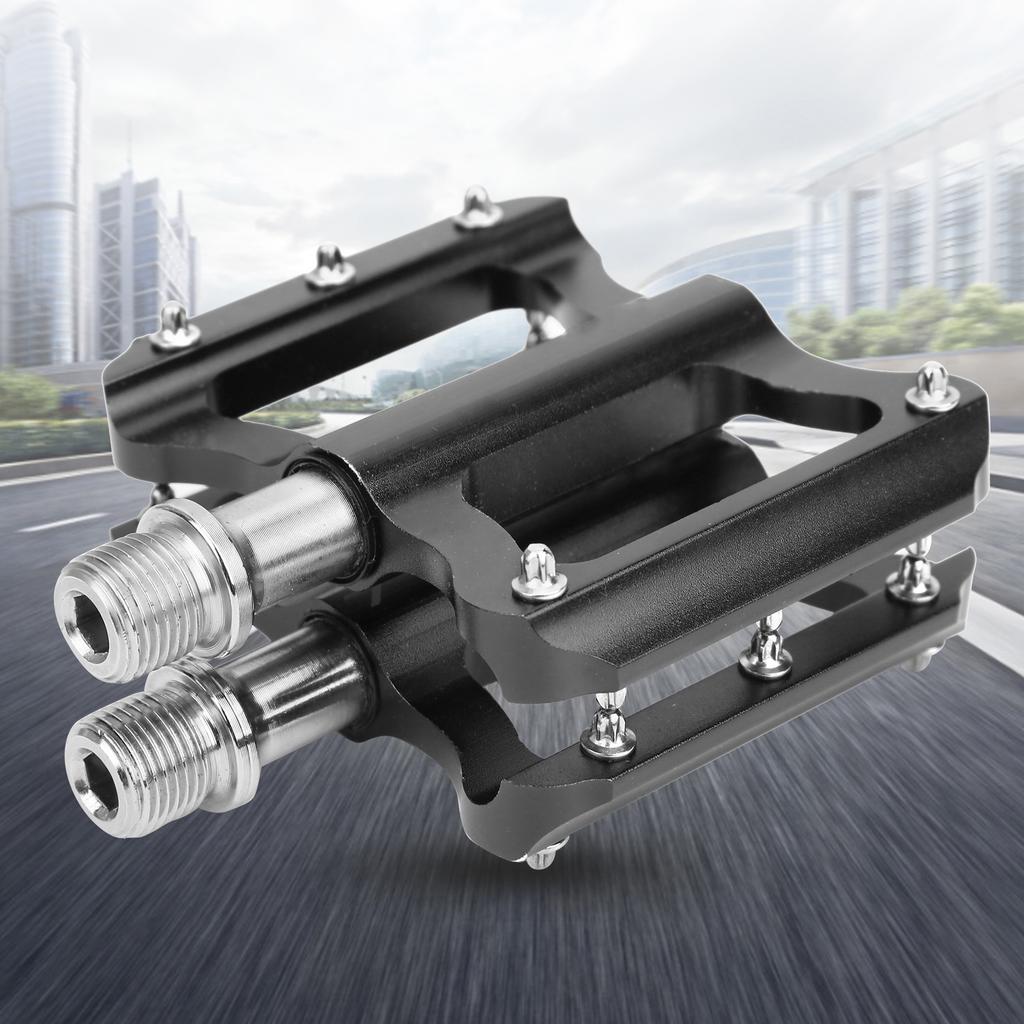 Road Bike   Flat Pedal Aluminum Alloy Non-Slip   Pedal Bike Accessory(Red )