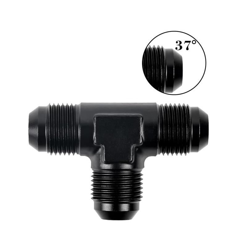 Universal AN4 To AN4 To AN4 To AN4 Aluminum Adapter Hose Fitting Male To Male On Side Thread Fitting Adapter Black