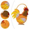 Exquisite Felt Chicken Basket Cartoon Cock Easter Storage Case Rooster Candy Box  Children Gifts