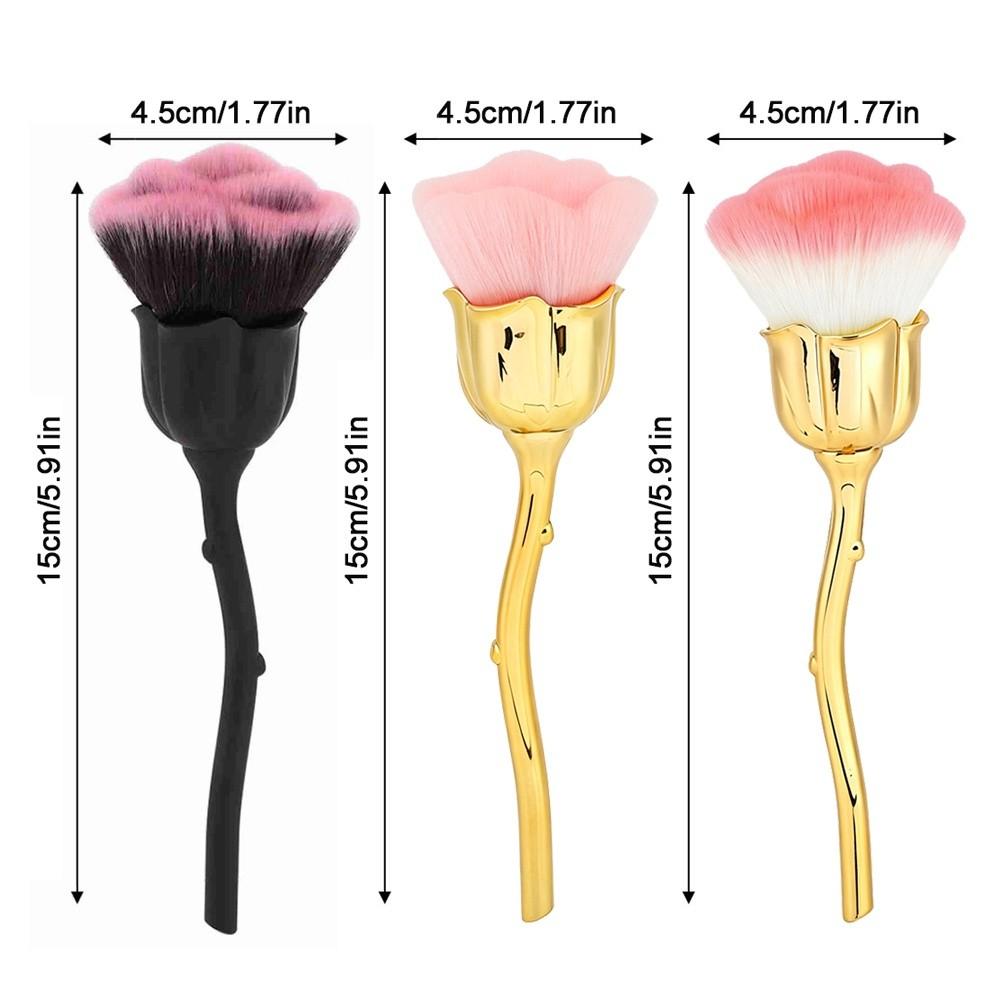Rose Shape Design Nail Dust Brush Multifunctional Manicure Brush For Beauty Manicure