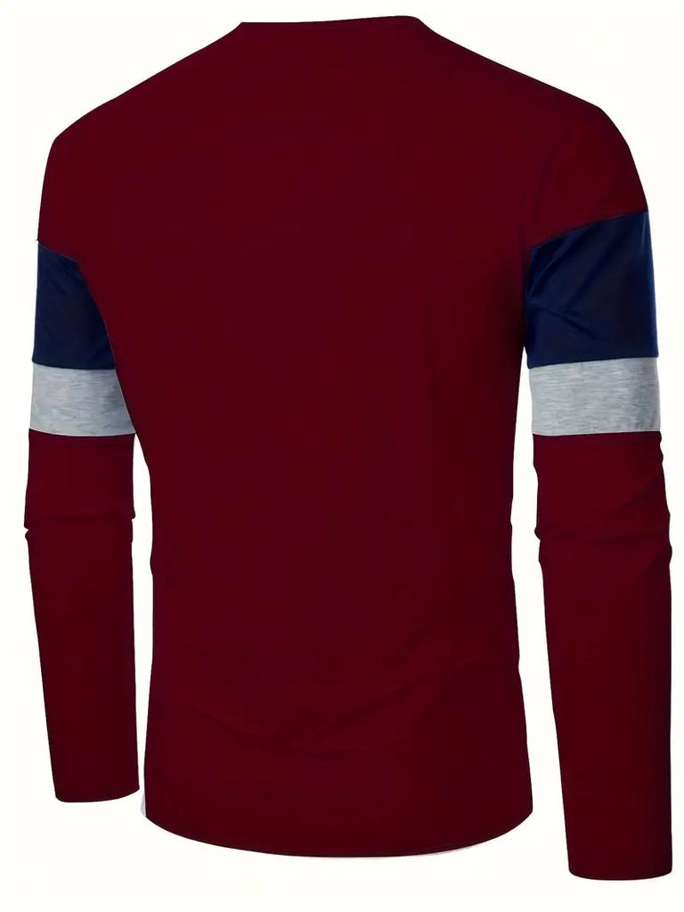 Fashionable 3D Digital Printed Men's Long Sleeved T-shirt for Spring and Autumn Outdoor Wear, Comfortable Polyester Fiber