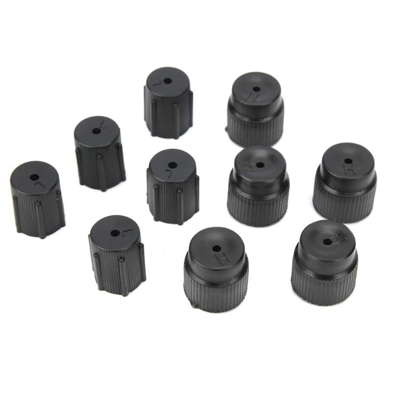 10 Stück System Ladeanschlusskappen Kfz-Wartungszubehör R134a 13mm 16mm Ladeanschlusskappen Systemkappen