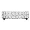 Crystal Cosmetic Makeup Tray 8in Round Display Tray Mirrored Metal Welded Structure for Food Perfume Jewelry Wine Silver