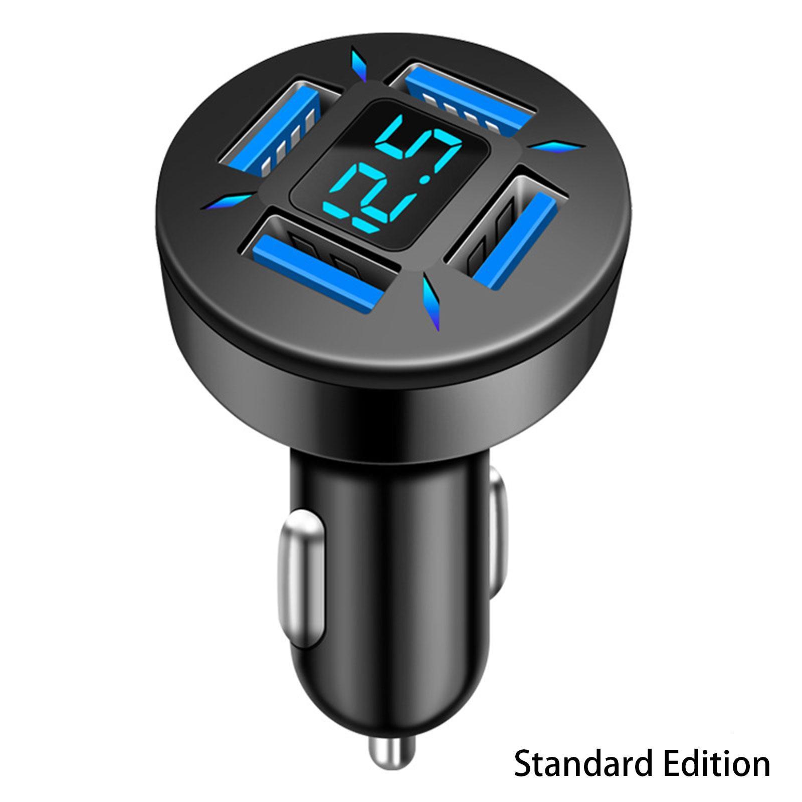 

66 Вт 4 порта USB PD Быстрое автомобильное зарядное устройство QC3.0 Тип C Быстрая зарядка Автомобильный адаптер Разветвитель прикуривателя для iPhone