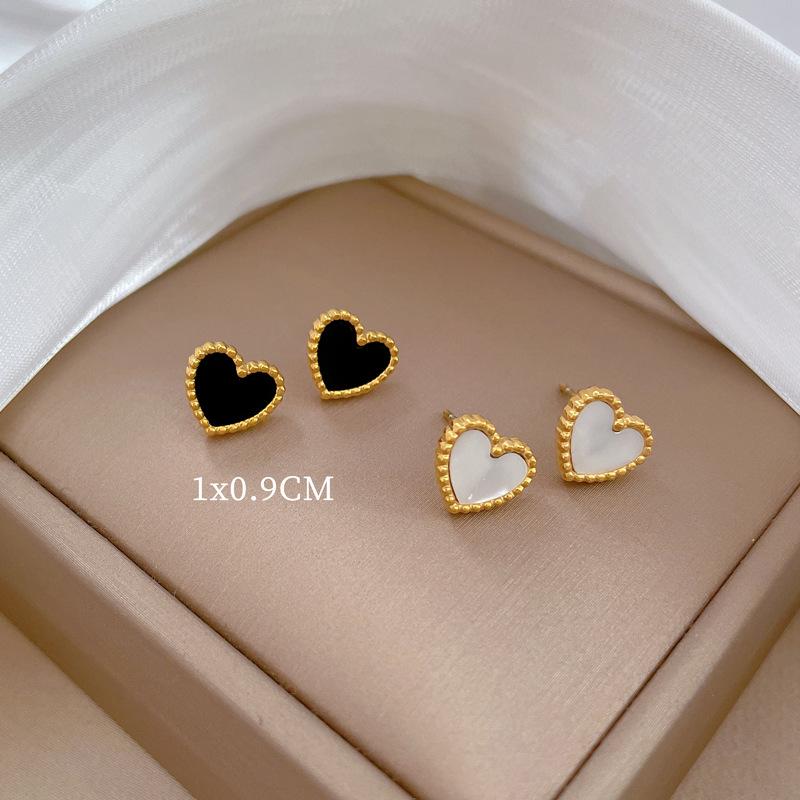 Shell Love Minimalist Stud Earrings Cold Men'S And Women'S Earrings Personality Temperament Banquet Earrings