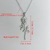 A stylish and simple stainless steel rose pendant necklace, rose chain, clavicle chain for friends, girlfriends, birthdays, Valentine's Day gifts