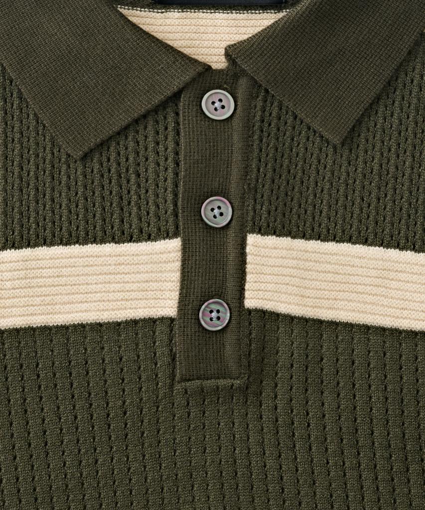 ANALOG MOOD Modern Striped Knit (Khaki)