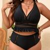 Trajes de Bikini de Cintura Alta para Mujer Talla Grande 2026, Ropa de Baño y Ropa para Mujer