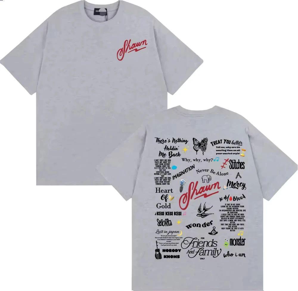 Sänger Album Tour 2025 Bedrucktes T-Shirt für Männer Frauen Lässiges Baumwoll-Oversize-T-Shirt Mann Vintage Hip Hop Popmusik T-Shirt