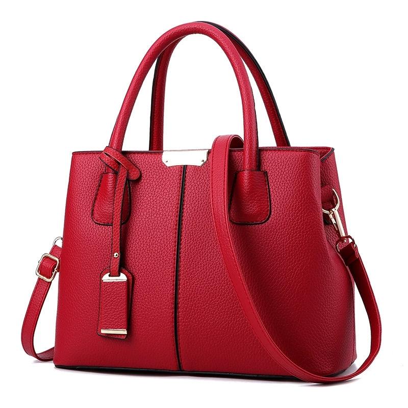 Shaping PU Leather Handbag  Stylish Versatile Tote Shoulder Bag  Large Capacity Crossbody Bag with Adjustable Straps Zip Closure