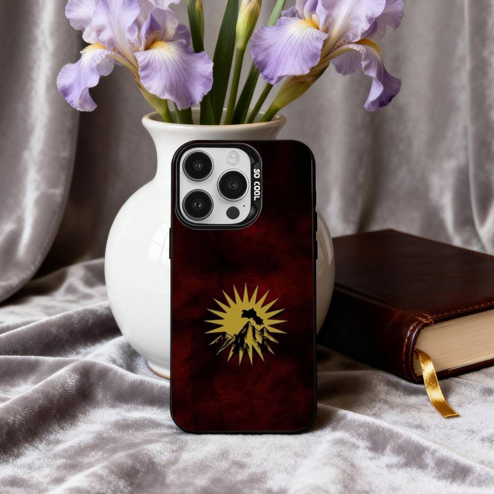 K-Kurdistan-N F-Bandiera-G Custodia per Telefono Per iPhone17,16,15,14,13,12,11 Plus,Pro Max Custodia Nera Caramellata Argentata